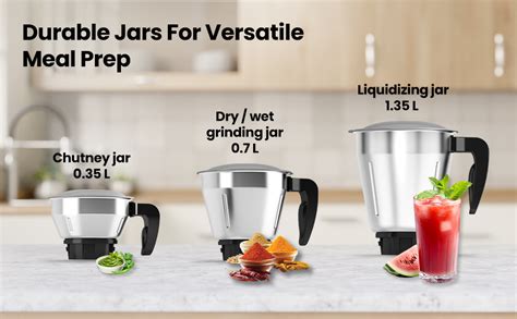 Buy Havells Mixwell - N 500W 3 Jar Mixer Grinder, Black, Grey Online at ...