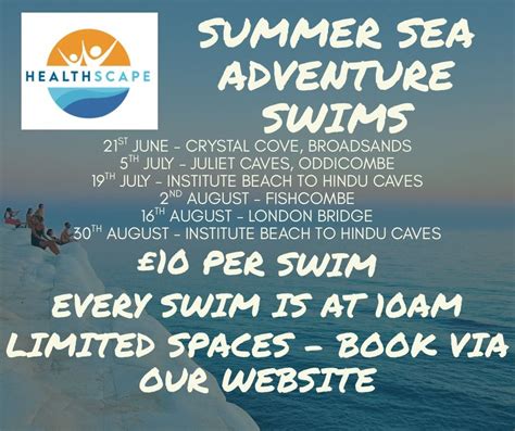 Institute Beach to Hindu Caves Summer Adventure Swim, Livermead Cliff ...