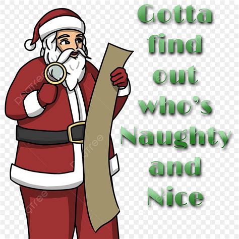 Santa Naughty List PNG, Vector, PSD, and Clipart With Transparent ...