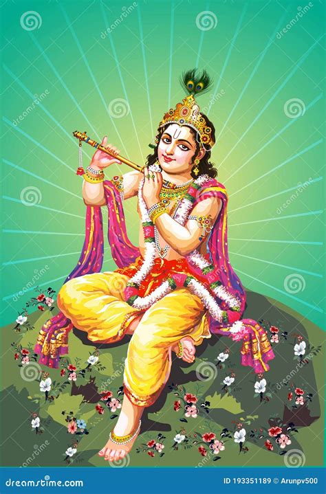 Innovative Illustration of Banner, Card Poster for Lord Krishna in ...