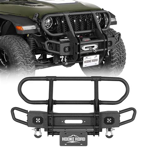 Buy Hooke Road Gladiator JT JL Front Bumper w/Grill Guard for 2018-2025 ...
