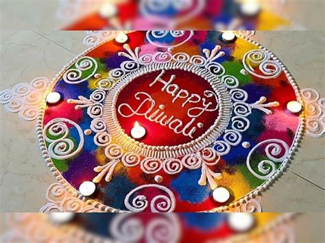 Diwali rangoli new designs Beautiful and Simple pictures rangoli bnane ...