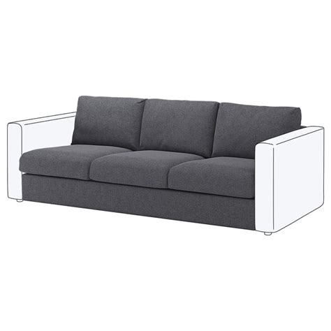 VIMLE 3-seat section, Gunnared medium grey - IKEA
