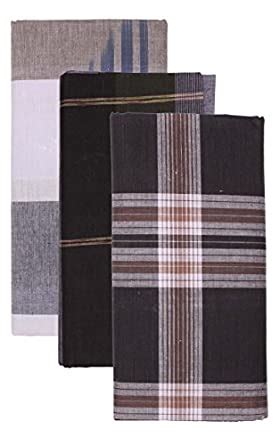Buy Tt Men's Cotton Lungies (Multi-Coloured, Set of 3, 2 meters) at ...