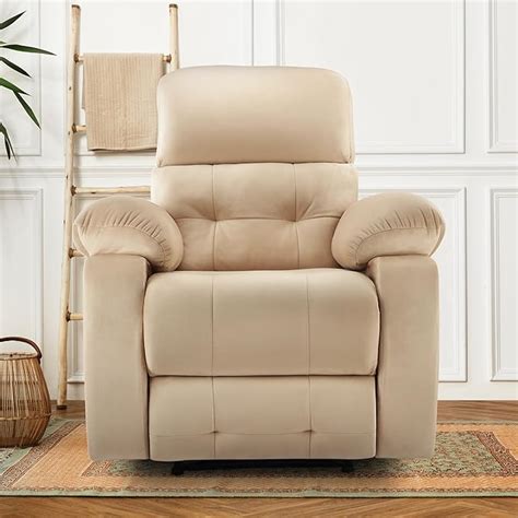 Little NAP Avion Soft Suede Fabric Single Manual Standard Recliner ...