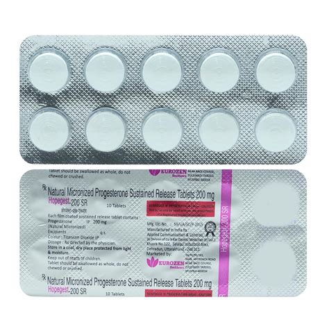 Hopegest 200mg SR - Strip of 10 Tablets : Amazon.in: Health & Personal Care