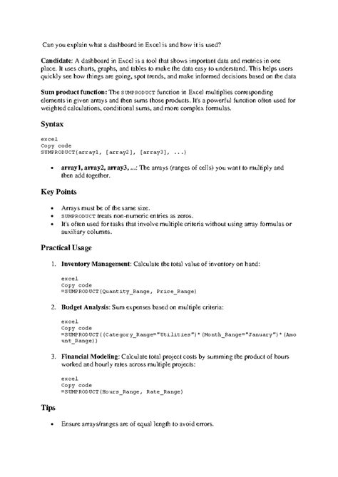 Excel - i want assignments - Can you explain what a dashboard in Excel ...
