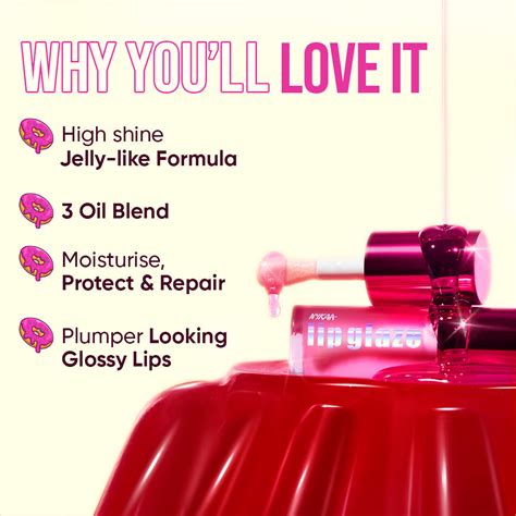 Buy Nykaa Lip Glaze High Shine and Pigment Lip Gloss Oil Lip Glaze Online