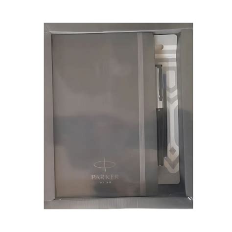 PARKER, Gift Set - BETA | Premium Rollerball Pen (Silver) + Notebook ...