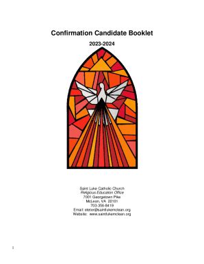 Fillable Online Confirmation Information - SAINT LUKE CATHOLIC CHURCH ...