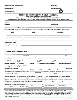 Brecord Ofb Termiticide Use In South Carolina - Clemson University ...