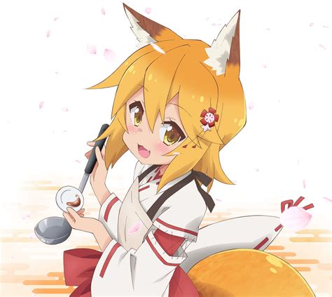 Senko-san HD Wallpaper - Blonde Fox with Yellow Eyes and Animal Ears