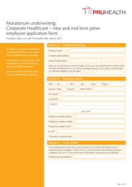 Fillable Online Moratorium underwriting Fax Email Print - pdfFiller