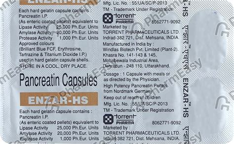 Enzar Hs Strip Of 10 Capsules: Uses, Side Effects, Price & Dosage ...