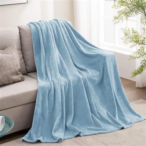 Amazon.com: BEDELITE Fleece Blanket Washed Blue Throw Blankets for ...