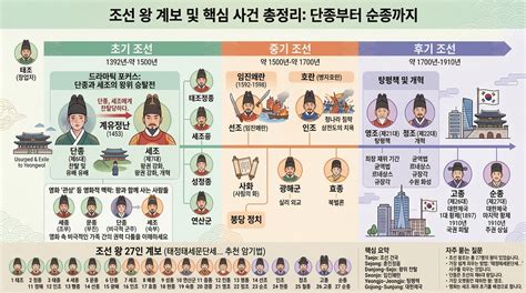 조선시대 왕 이름 순서와 핵심 사건 총정리 단종부터 순종까지 » 투데이즈.kr