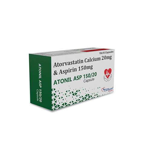 Atorvastatin 20Mg + Aspirin 150Mg Capsules Mcbrex Lifesciences