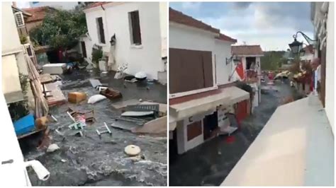 Sea water floods neighbourhood as earthquake triggers mini-tsunami in ...