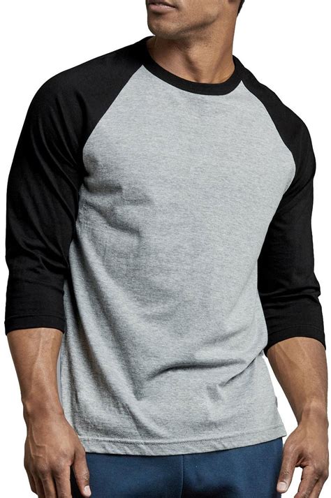 TheLovely Men's 3/4 Sleeve Crew Neck Raglan Jersey Baseball Tee Shirts ...