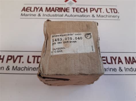 Imt 1453.075.040 Pressure Gauge 0-10 Bar – Aeliya Marine