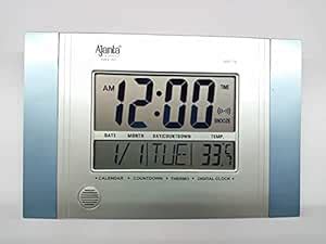 Buy Ajanta Quartz Plastic Abstract Rectangle Digital Alarm Wall Clock ...