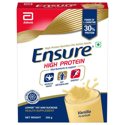 Ensure High Protein Vanilla Flavour Refill, 200gm – ClickOnCare