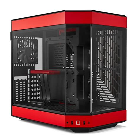 HYTE Y60 Premium Mid-Tower PC ATX Case with Panoramic Glass-(Black/Red ...