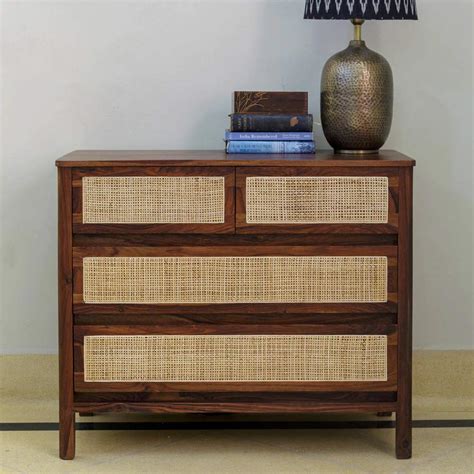 Fabindia Bunai Chest of Drawer (Sheesham Wood, Heritage Natural ...