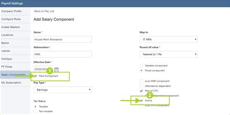 Why is a salary component not visible in pay slips? : Help Center