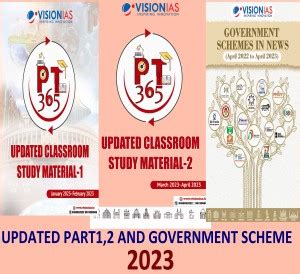 Vision IAS PT 365 UPDATED Part 1,2 And Government Schemes 2023 ...