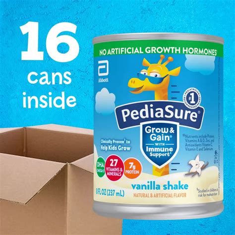 PediaSure Grow & Gain with Immune Support Nutritional Shake - Vanilla ...