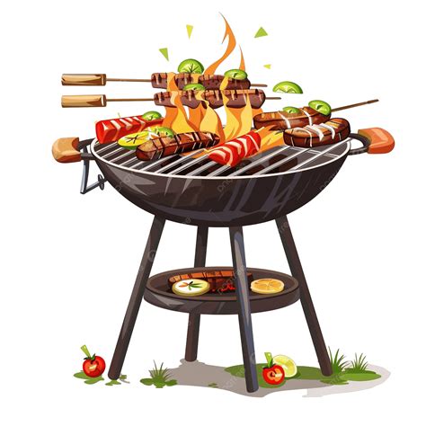 Summer Barbecue Grill Cartoon, Summer, Barbecue, Grill PNG Transparent ...