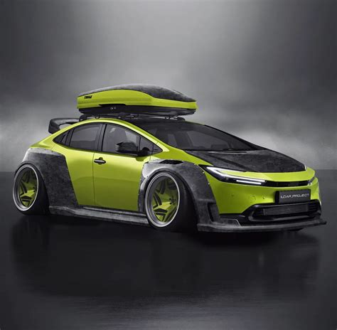 Slammed 2023 Toyota Prius With Carbon Widebody and Air Suspension Is a ...