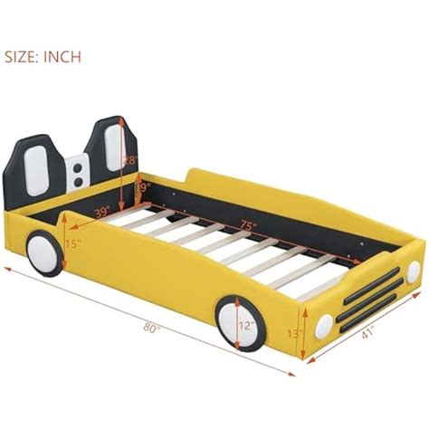 MERITLINE Twin Car Bed Frame for Kids,Twin Size Race India | Ubuy
