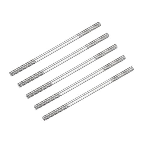 METALLIXITY Double Ended Stud Screws (M6 Thread 100mm Length) 5pcs, 304 ...