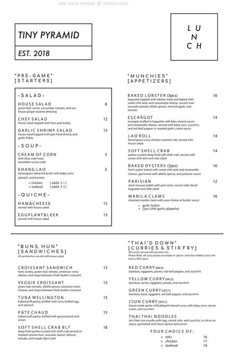 Image result for Tiny Pyramid Menu