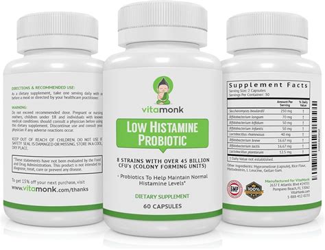 VitaMonk Low Histamine Probiotics Fight Histamine India | Ubuy
