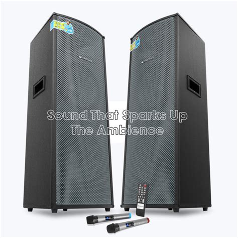 Zebronics Rockstar DJ Speaker - 300W ,Dual wireless mic, Karaoke