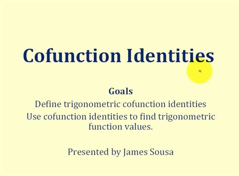 Image result for Cofunction Identities