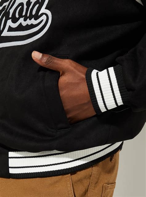 Buy URB_N Men Printed Varsity Jacket Online at just Rs. 2999.0 ...