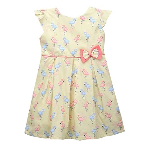 Buy Hopscotch Girls Cloth Box Pleated Ruffel Sleeve Flamingo Digital ...
