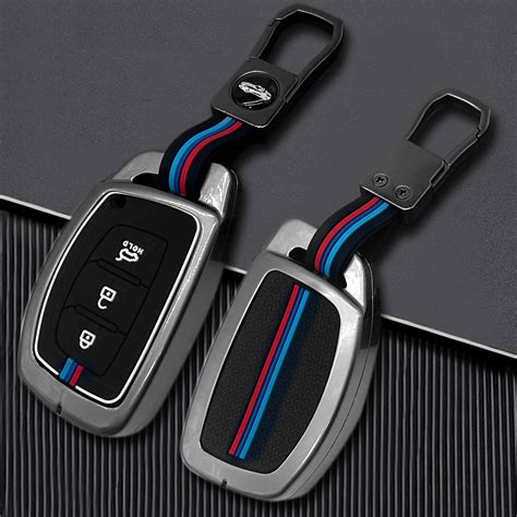 KMH Metal Shell Soft Silicone Key Cover Compatible with Hyundai Creta ...