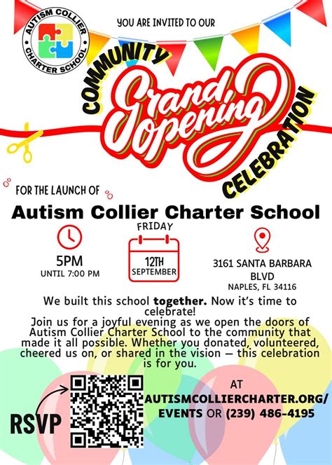 Excited to celebrate the grand opening of Autism Collier Charter School ...