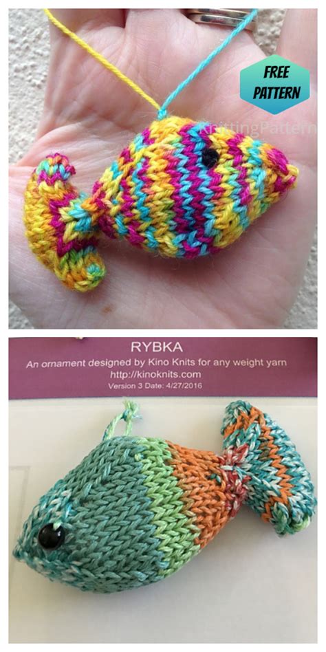 Knit Fish Shape Pattern 的图像结果