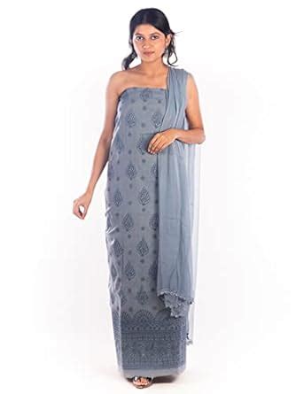 Buy Seva Chikan Hand Embroidered Lucknowi Chikankari Georgette ...