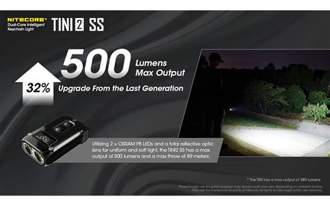 Nitecore TINI2 SS Edition - 500 Lumens USB-C Rechargeable Stainless ...