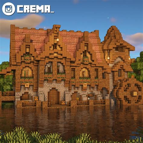 I built a Medieval Riverside Warehouse : r/Minecraftbuilds