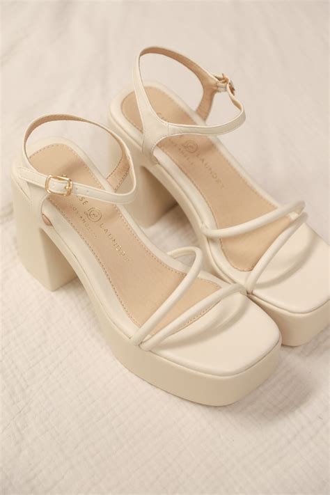 Avianna Platform Strappy Sandal | White strappy sandals, Wedding shoes ...