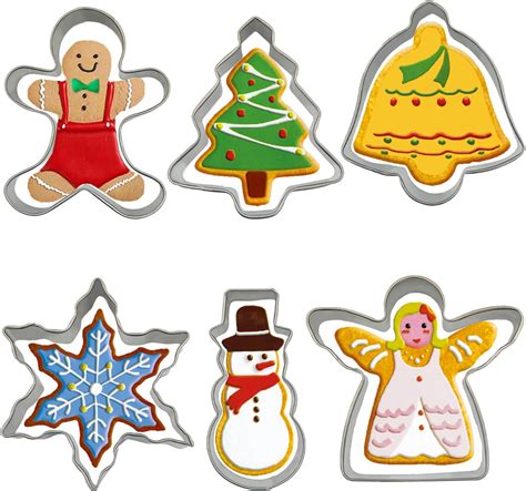 Amazon.com: BYkooc Christmas Cookie Cutter Set,18 Piece Stainless Steel ...