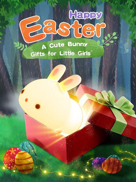 Mubarek Rechargeable Bunny Night Light, 16 Colors, India | Ubuy